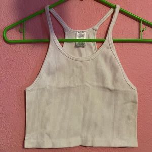 Plain White Crop Tank Top